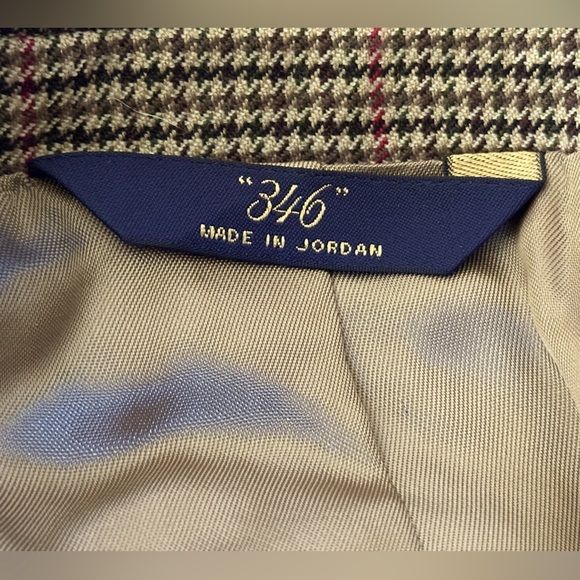 Brooks Brothers 346 Wool Brown Red Tan Plaid Men’s Sport Coat Blazer Size 44R - Picture 5 of 8